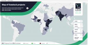 Map of livestock development projects