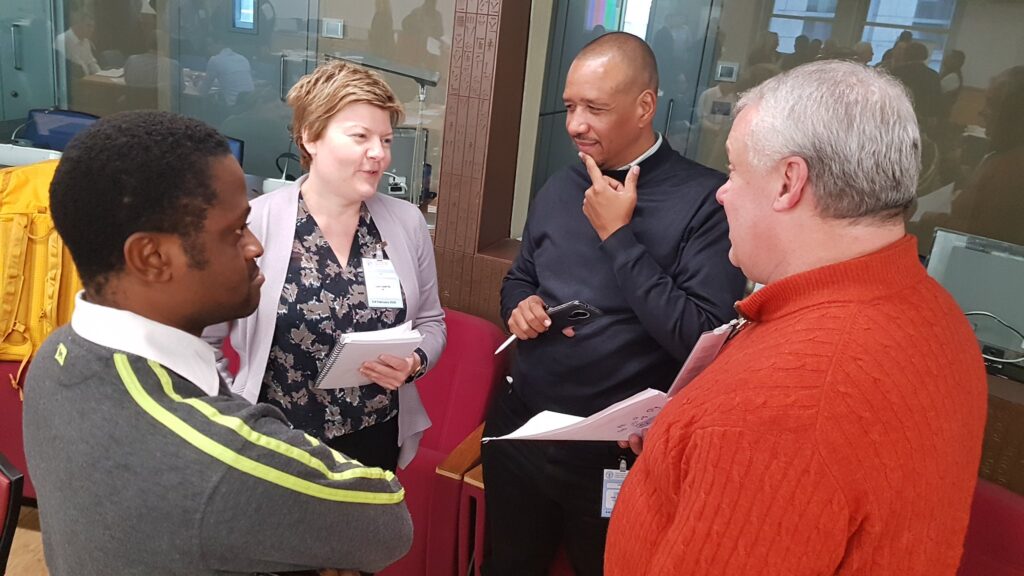 Dr. Karen Smyth speaking with members of the LD4D community in 2020